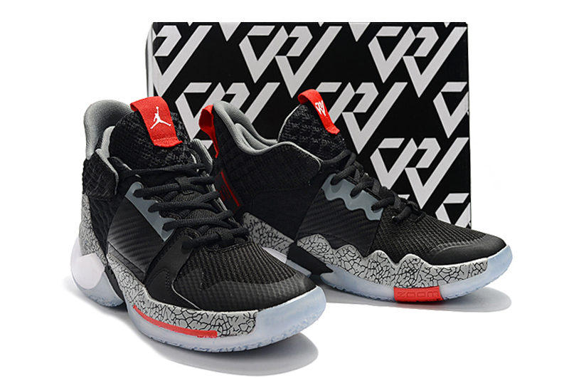 Men Jordan Why Not Zer0.2 WestBrook Black Cement Grey Red Shoes
